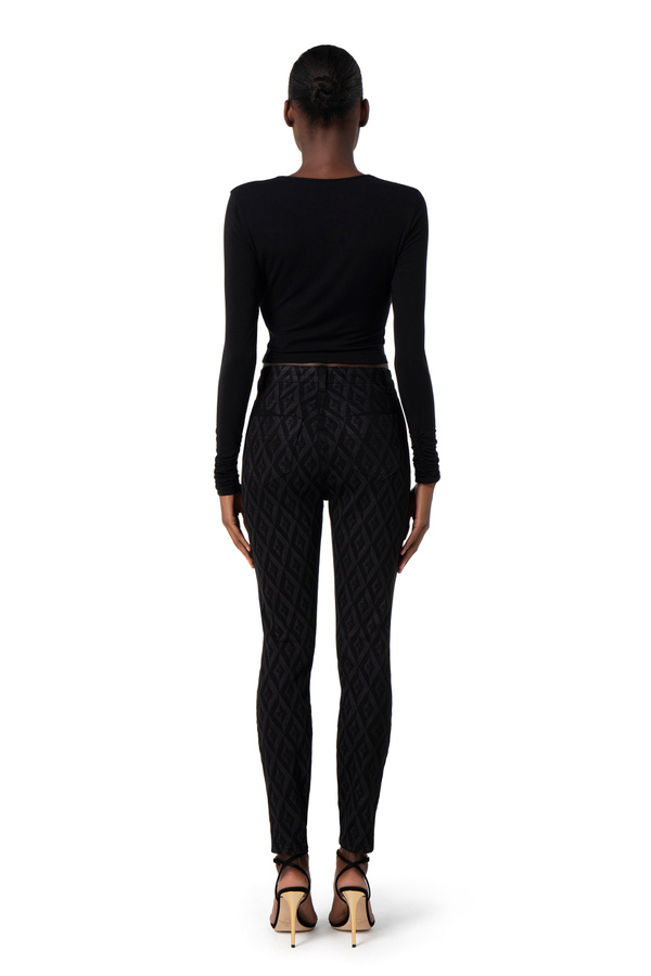 Skinny jeans with diamond print - Elisabetta Franchi® Outlet