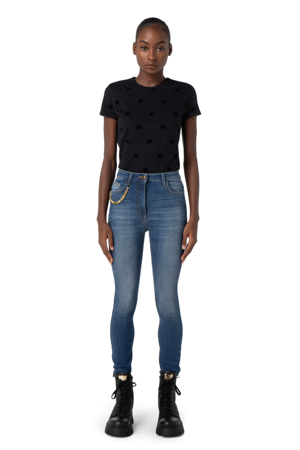 Skinny-Jeans mit Kette - Elisabetta Franchi® Outlet