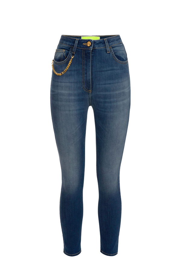 Jeans skinny con catena - Elisabetta Franchi® Outlet