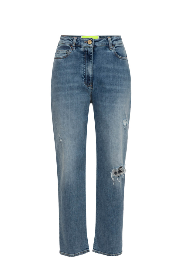 Jean boyfriend avec déchirures - Elisabetta Franchi® Outlet