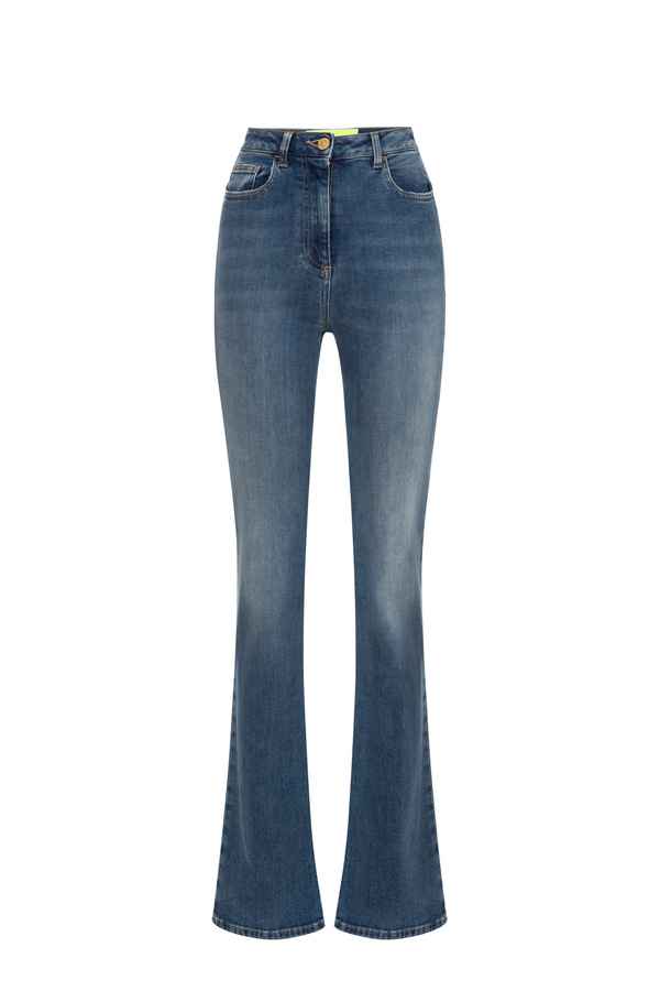 Pantalón de denim pata ancha - Elisabetta Franchi® Outlet