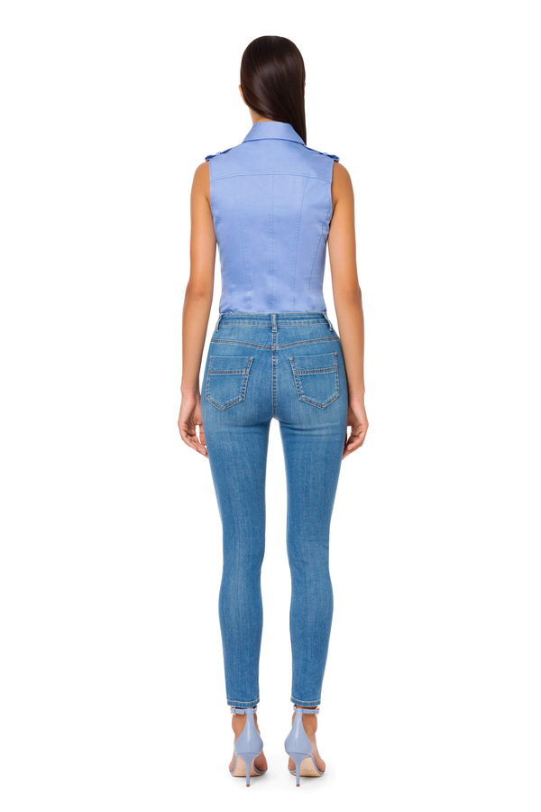 Skinny-Jeans mit Hängeelementen - Elisabetta Franchi® Outlet