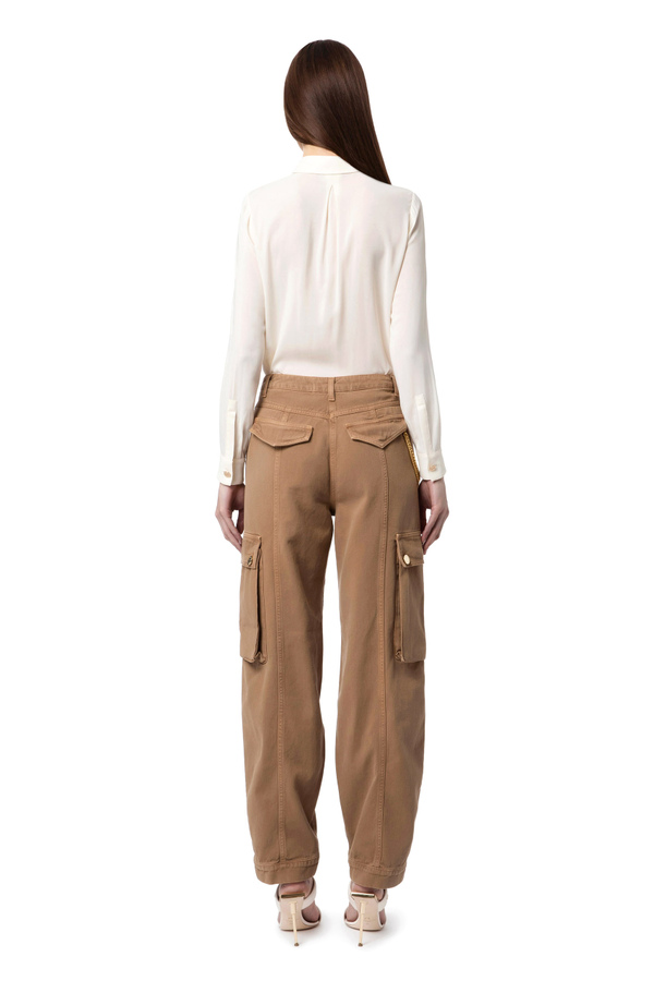 Pantaloni cargo con vestibilità ampia - Elisabetta Franchi® Outlet