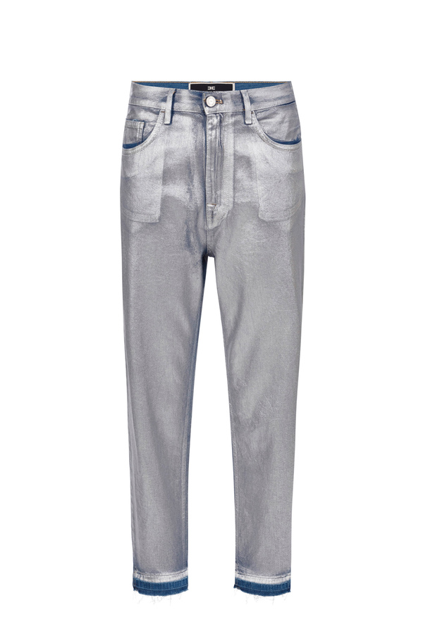 Laminated boyfriend jeans - Elisabetta Franchi® Outlet