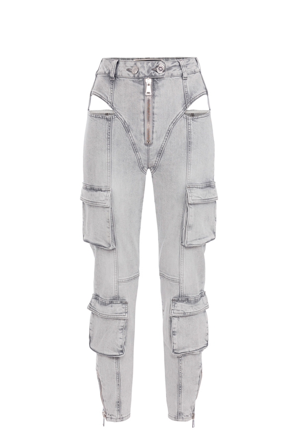 Skinny jeans with cut-out - Elisabetta Franchi® Outlet