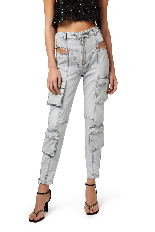 Skinny jeans with cut-out - Elisabetta Franchi® Outlet