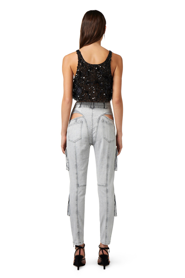 Skinny jeans with cut-out - Elisabetta Franchi® Outlet