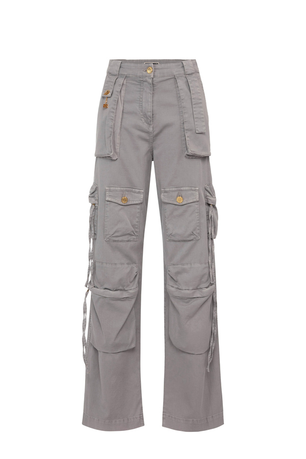Cargo jeans with laces - Elisabetta Franchi® Outlet
