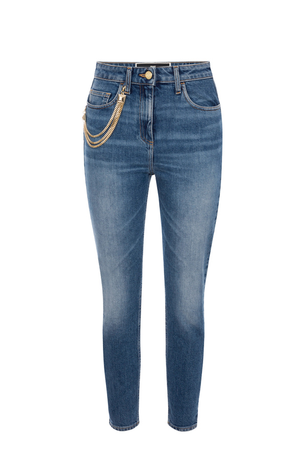 Super skinny jeans with chain charm - Elisabetta Franchi® Outlet