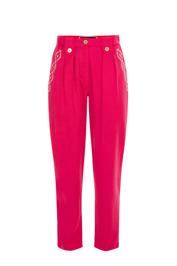 Pantalon en coton - Elisabetta Franchi® Outlet