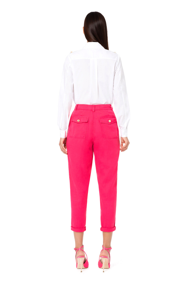 Pantalone in cotone - Elisabetta Franchi® Outlet