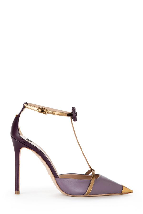 Pumps with knot and metal toe cap - Elisabetta Franchi® Outlet