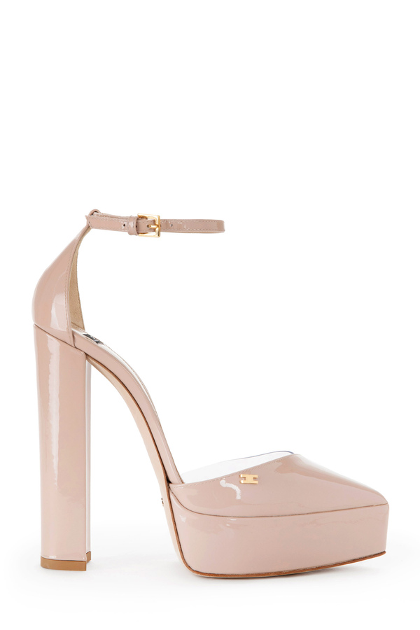 Plateau-Pumps mit Details aus PVC - Elisabetta Franchi® Outlet