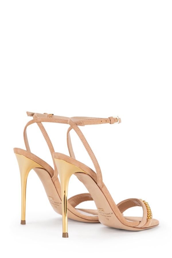 Sandal with horsebit and ankle strap - Elisabetta Franchi® Outlet
