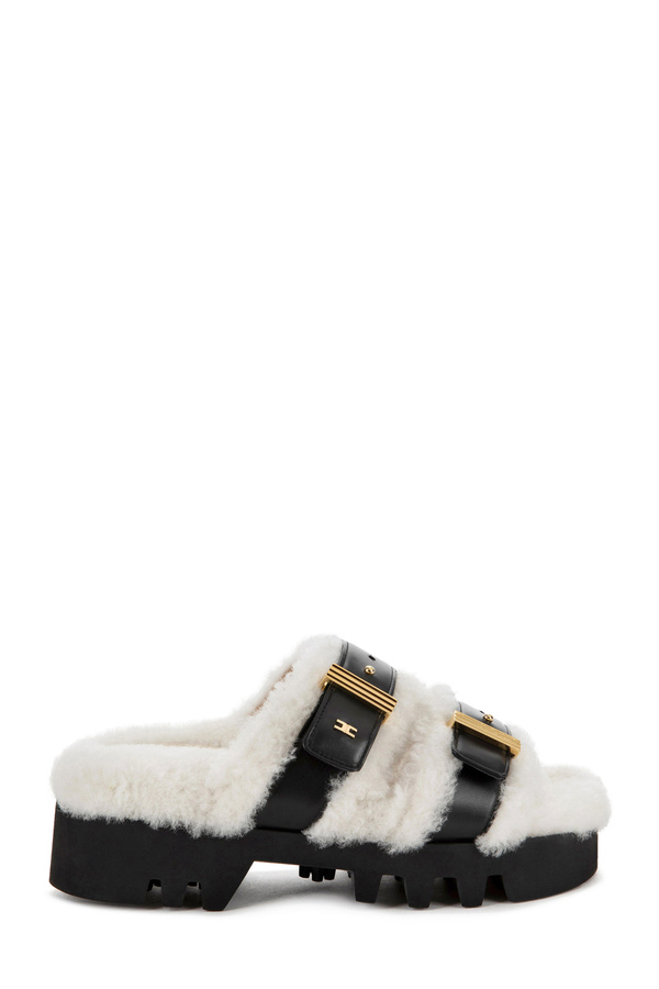 Slider-Sandale mit Maxi-Profilsohle - Elisabetta Franchi® Outlet