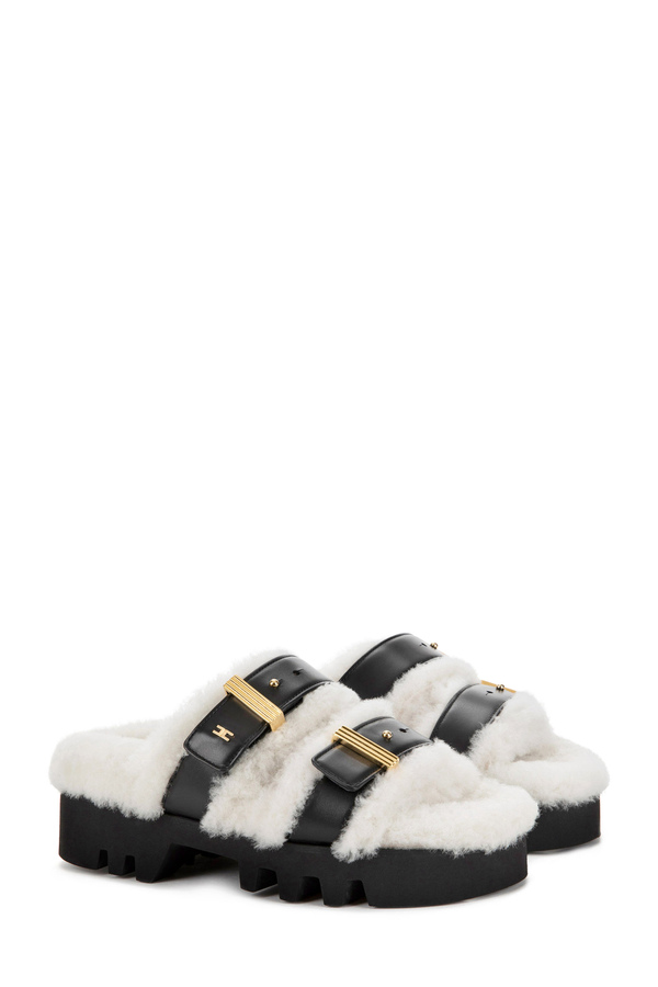 Slider-Sandale mit Maxi-Profilsohle - Elisabetta Franchi® Outlet