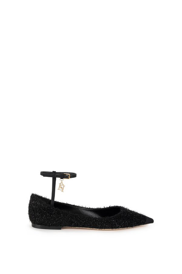 Ballerine in tessuto metallizzato - Elisabetta Franchi® Outlet