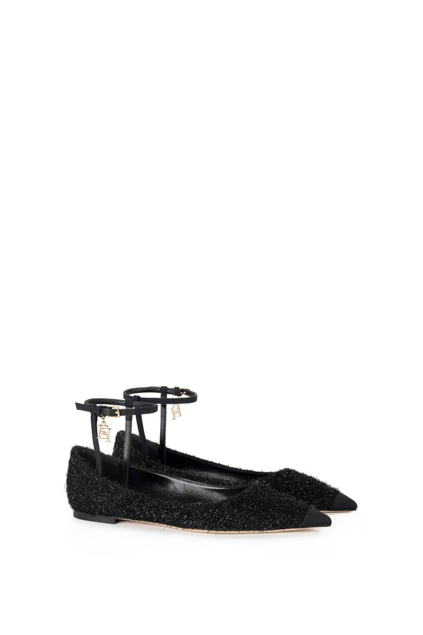Ballerine in tessuto metallizzato - Elisabetta Franchi® Outlet