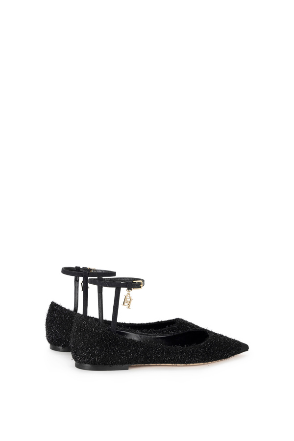 Ballerine in tessuto metallizzato - Elisabetta Franchi® Outlet