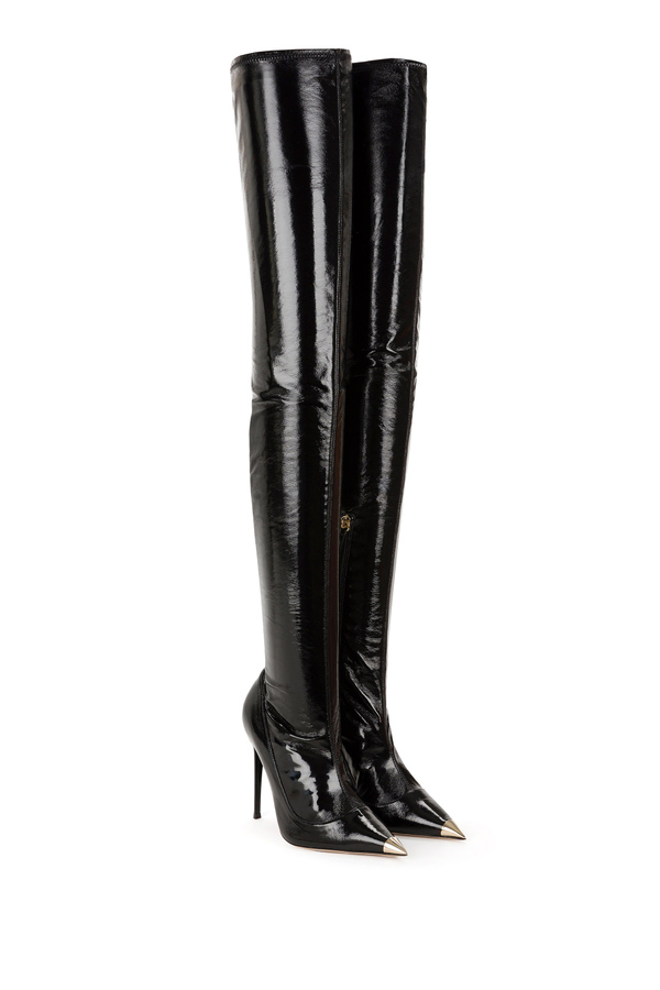 Naplak over-the-knee boots - Elisabetta Franchi® Outlet