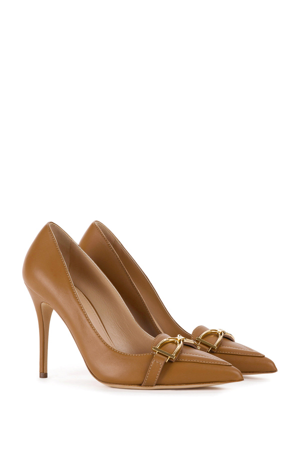 Narrow heel pumps with stirrup - Elisabetta Franchi® Outlet