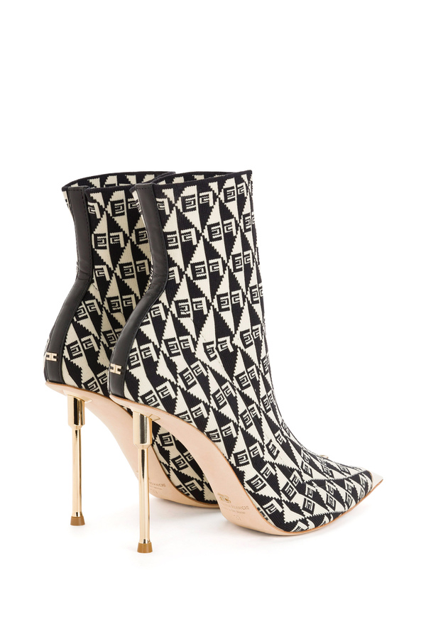 Sock ankle boots with diamond pattern - Elisabetta Franchi® Outlet