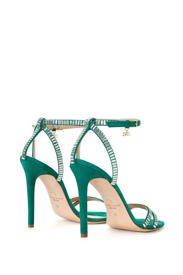 Jewel sandals with rhinestones - Elisabetta Franchi® Outlet
