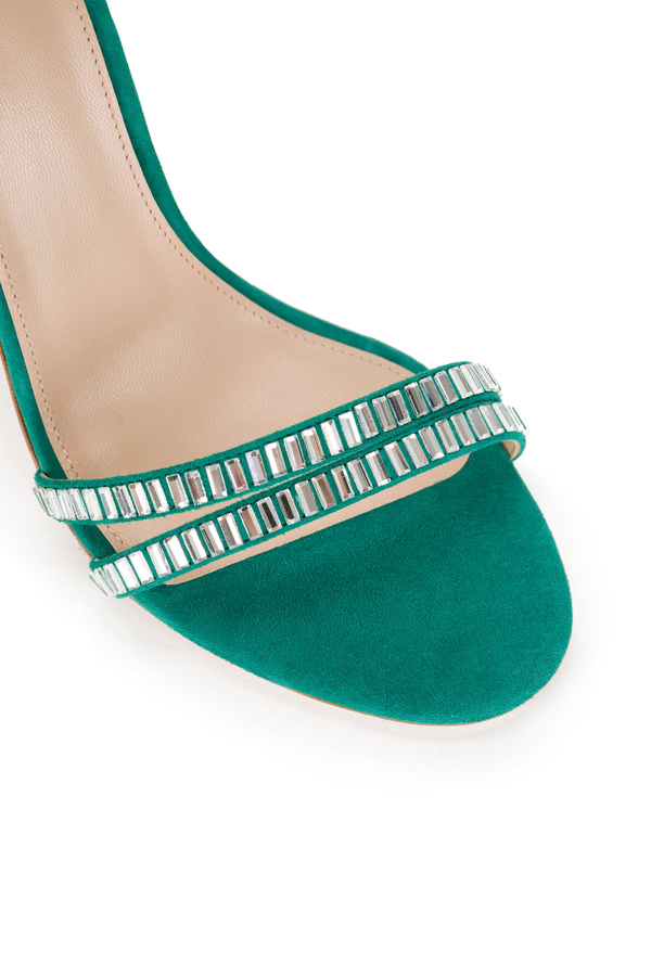 Jewel sandals with rhinestones - Elisabetta Franchi® Outlet