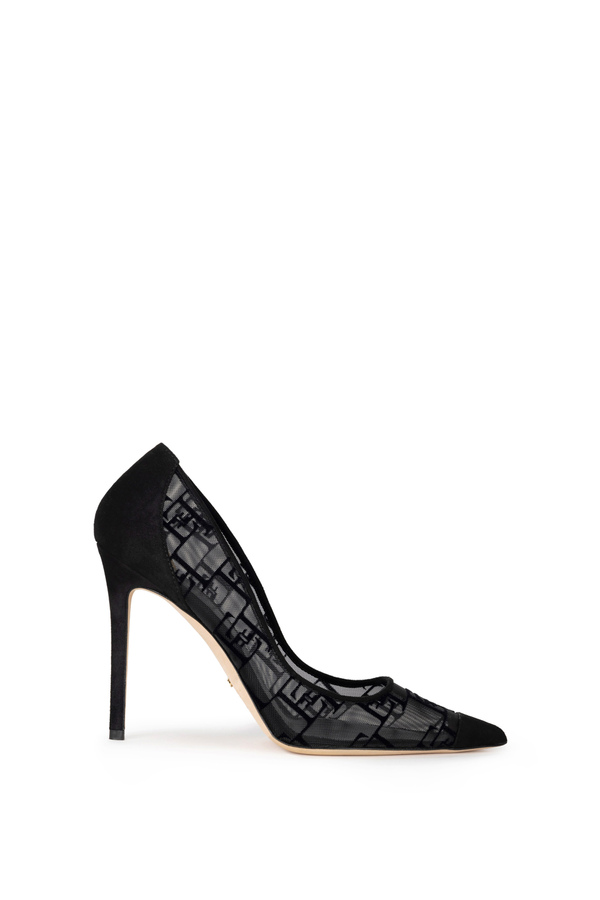 Flock and suede pumps - Elisabetta Franchi® Outlet