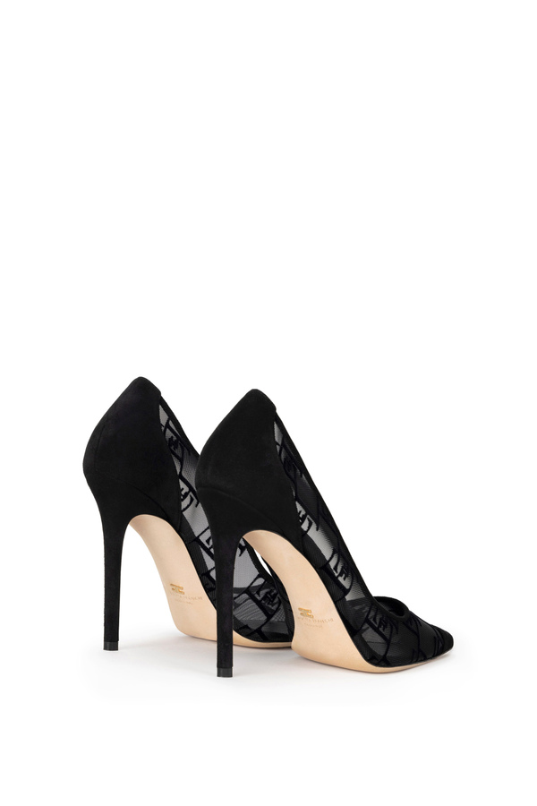 Flock and suede pumps - Elisabetta Franchi® Outlet