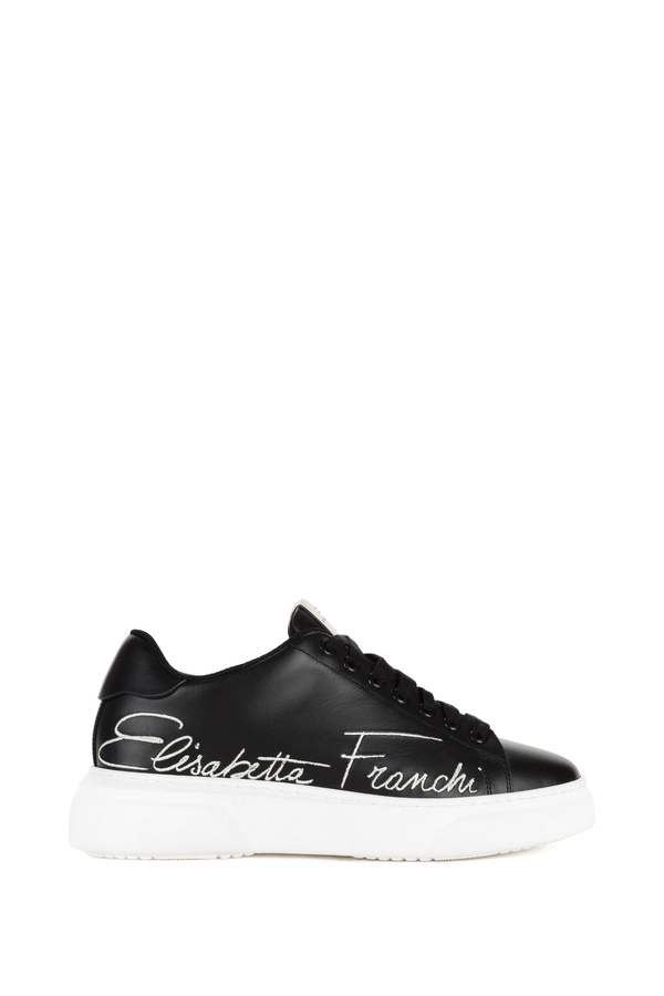 Sneakers mit Schriftzug Elisabetta Franchi - Elisabetta Franchi® Outlet