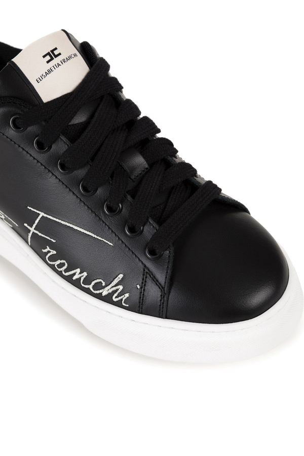Sneakers mit Schriftzug Elisabetta Franchi - Elisabetta Franchi® Outlet