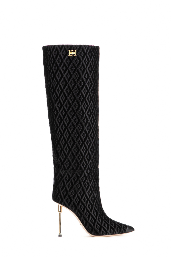 Velvet tube boots - Elisabetta Franchi® Outlet
