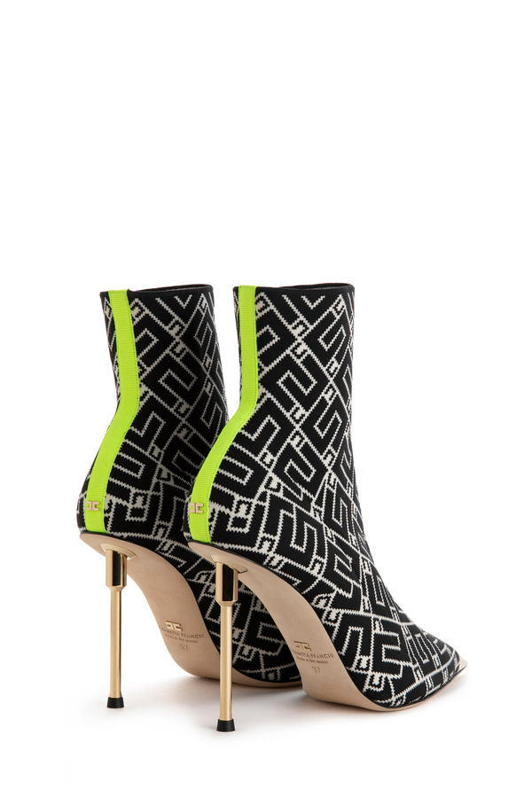 Jacquard ankle boots - Elisabetta Franchi® Outlet