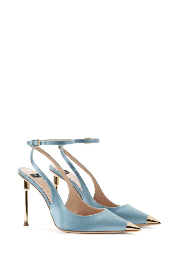 Sculptured heel slingback - Elisabetta Franchi® Outlet