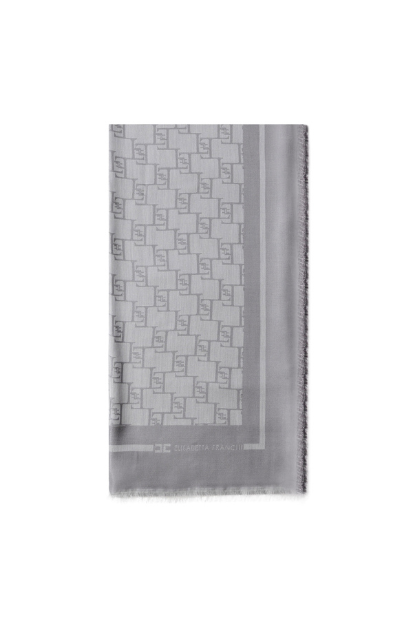 Jacquard lurex viscose pashmina scarf - Elisabetta Franchi® Outlet