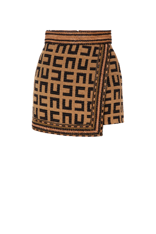 Jacquard tweed shorts - Elisabetta Franchi® Outlet