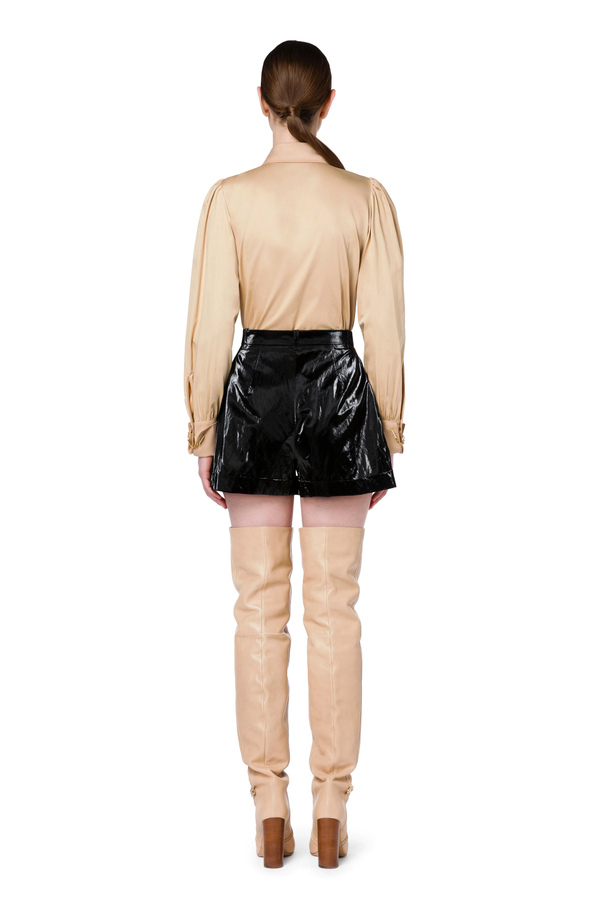 Shorts with high waistband with turn-ups - Elisabetta Franchi® Outlet