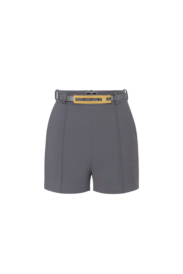 Shorts in crêpe con cintura - Elisabetta Franchi® Outlet