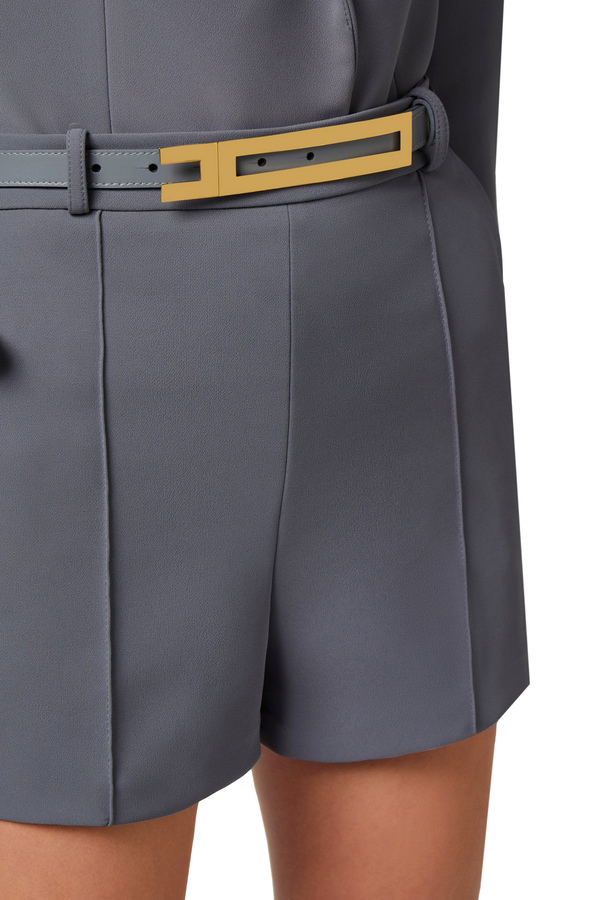 Shorts in crêpe con cintura - Elisabetta Franchi® Outlet