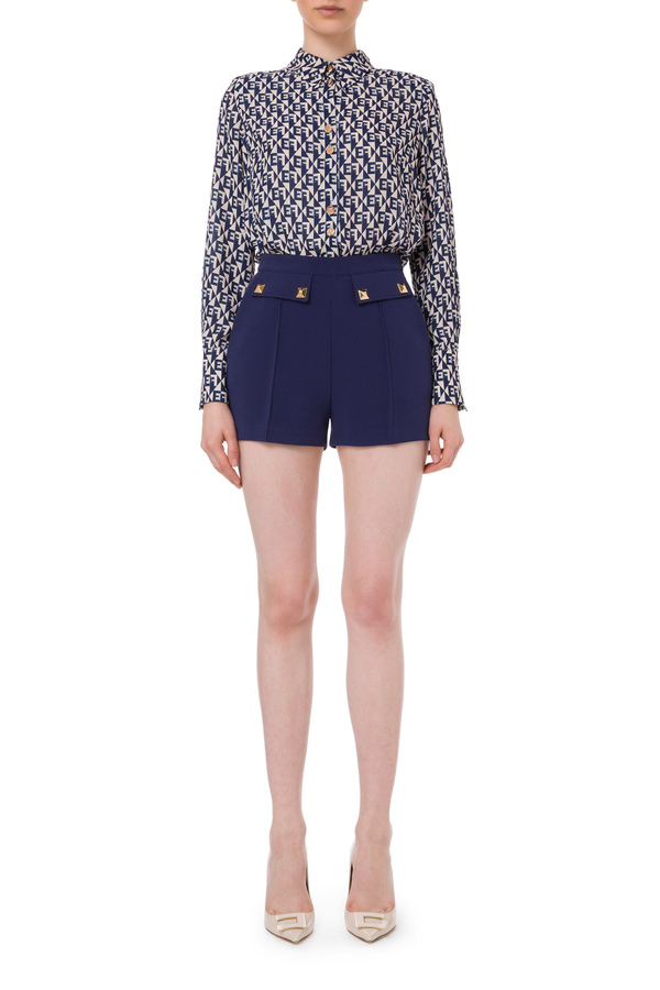Shorts with studs - Elisabetta Franchi® Outlet
