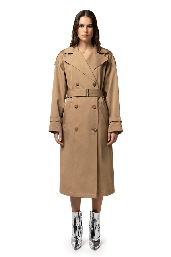 Trench over in cotone - Elisabetta Franchi® Outlet