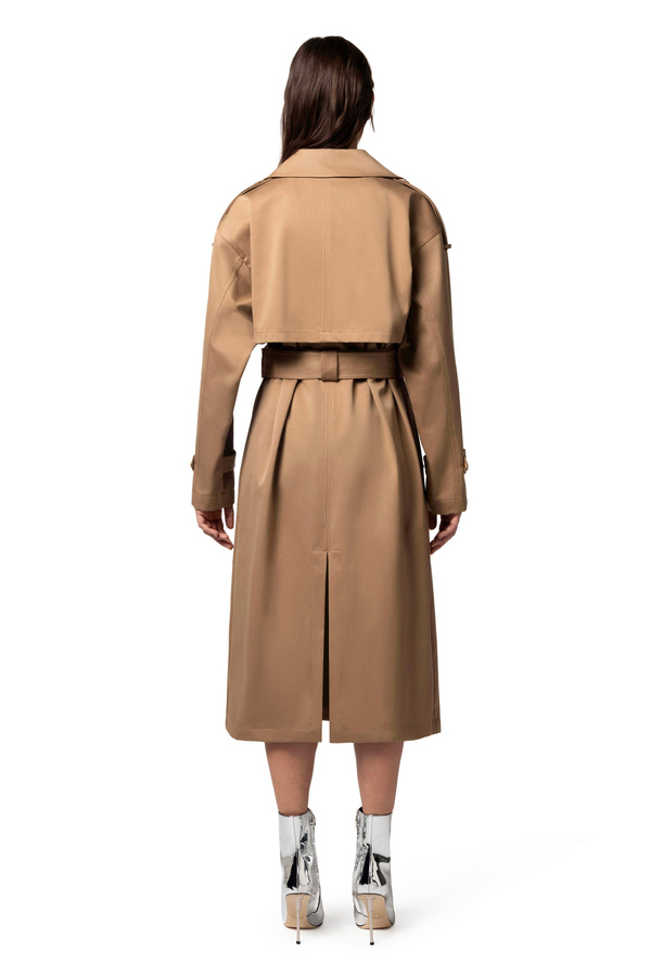 Trench over in cotone - Elisabetta Franchi® Outlet