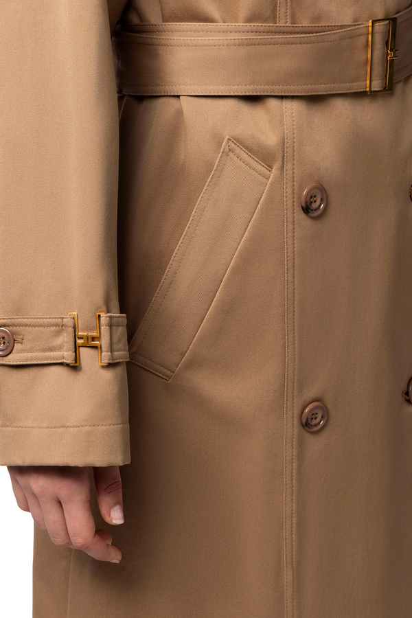 Trench over in cotone - Elisabetta Franchi® Outlet
