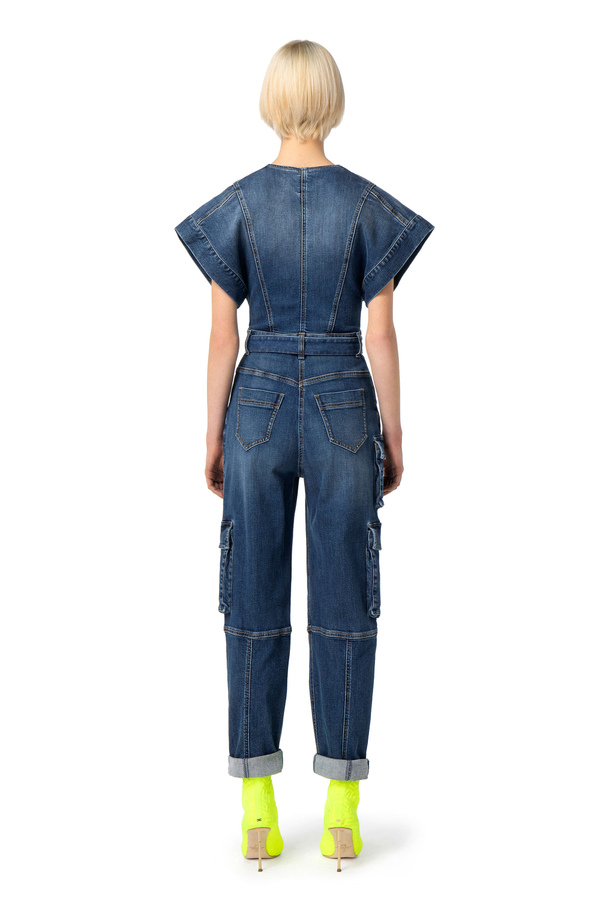 Mono utility de denim - Elisabetta Franchi® Outlet