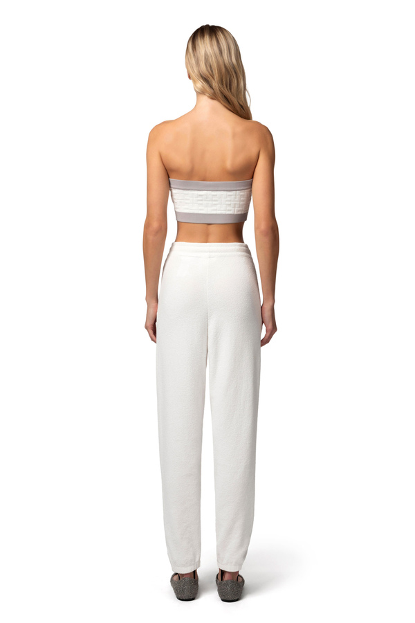 Embossed viscose bandeau top - Elisabetta Franchi® Outlet