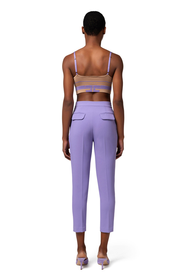 Top in viscosa jacquard - Elisabetta Franchi® Outlet