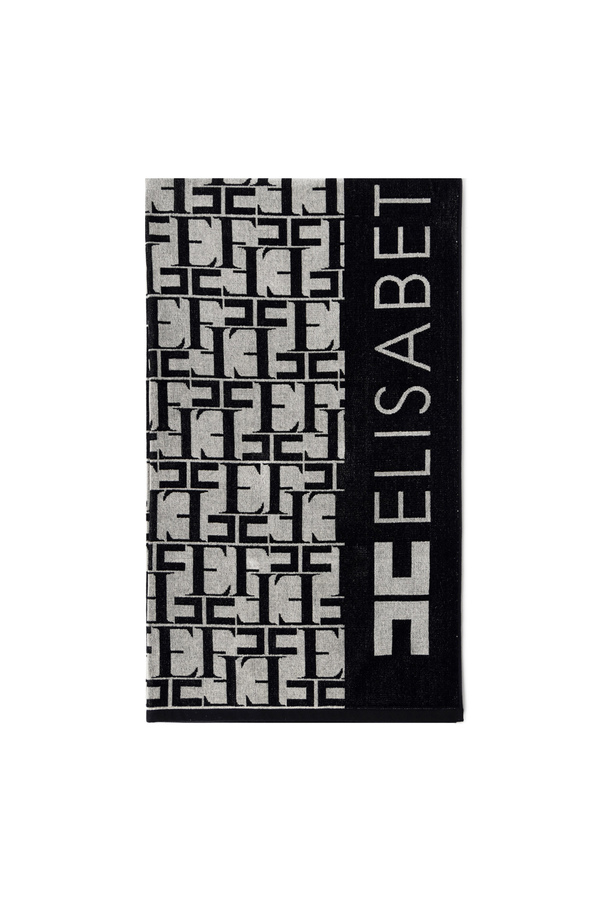 Cotton jacquard beach towel - Elisabetta Franchi® Outlet