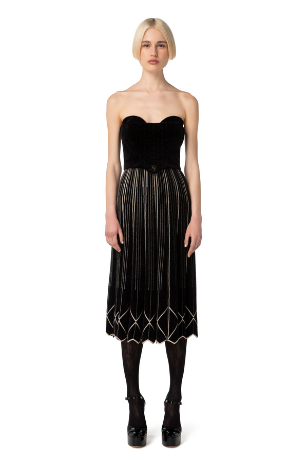 Bustier-Top aus Samt - Elisabetta Franchi® Outlet