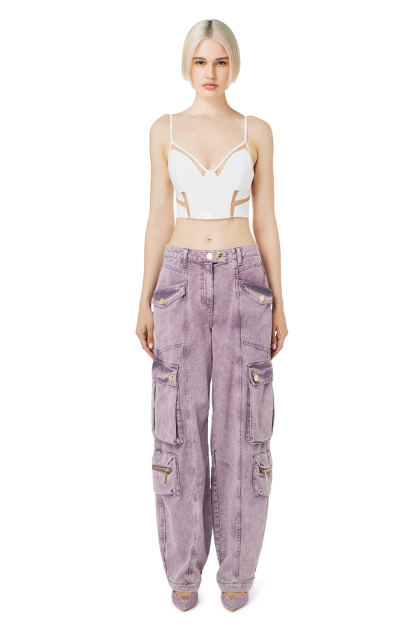 Bustier-Top mit Tülleinsätzen - Elisabetta Franchi® Outlet